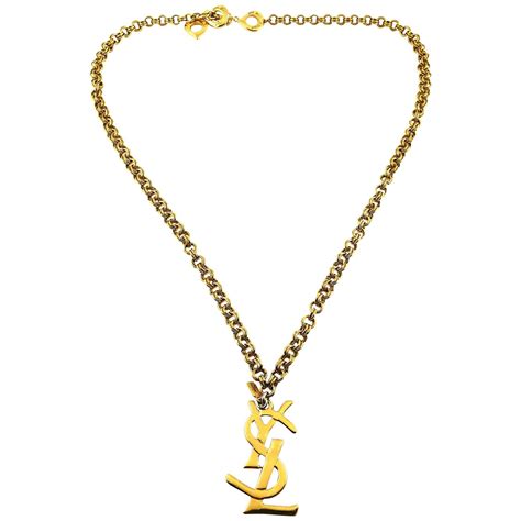 ysl logo ring|ysl chain necklace.